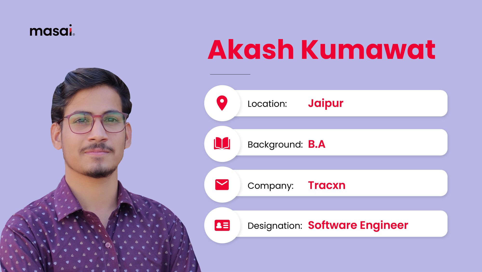 Akash Kumawat- A Masai graduate now working at Tracxn