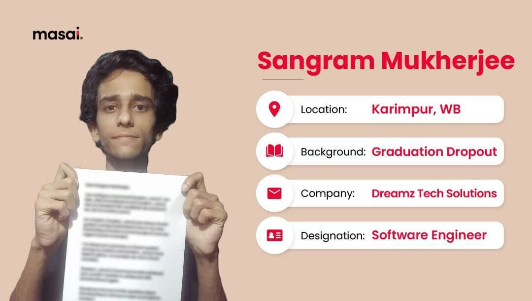 Sangram Mukherjee, Masai Alumnus - College dropout turned developer