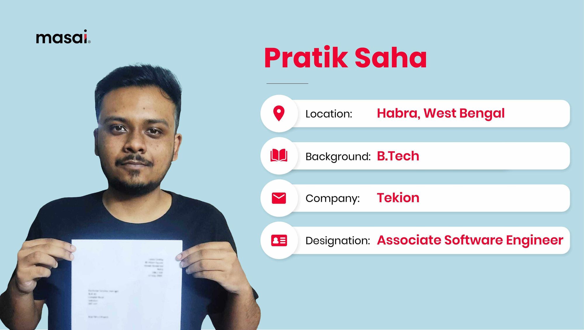 Pratik Saha- A Masai graduate now working at Tekion 