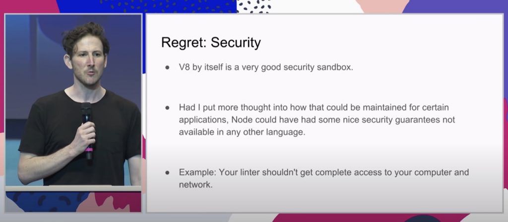 Ryan Dahl announces Deno at JSConf EU, 2018