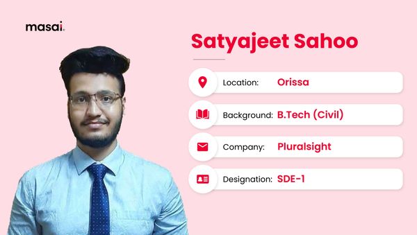 Satyajeet Sahoo- A Masai graduate now working as an SDE-1