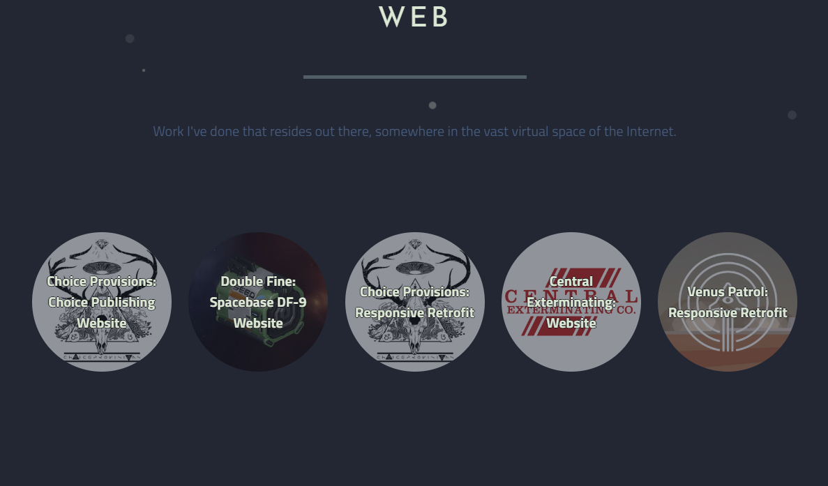 Screenshot of Cory Hughart Portfolio