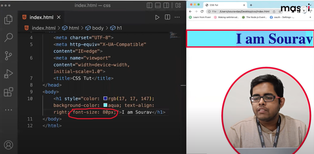 Declaring font size in CSS