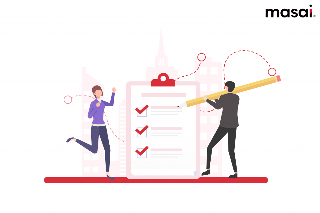 Checking boxes for job skills