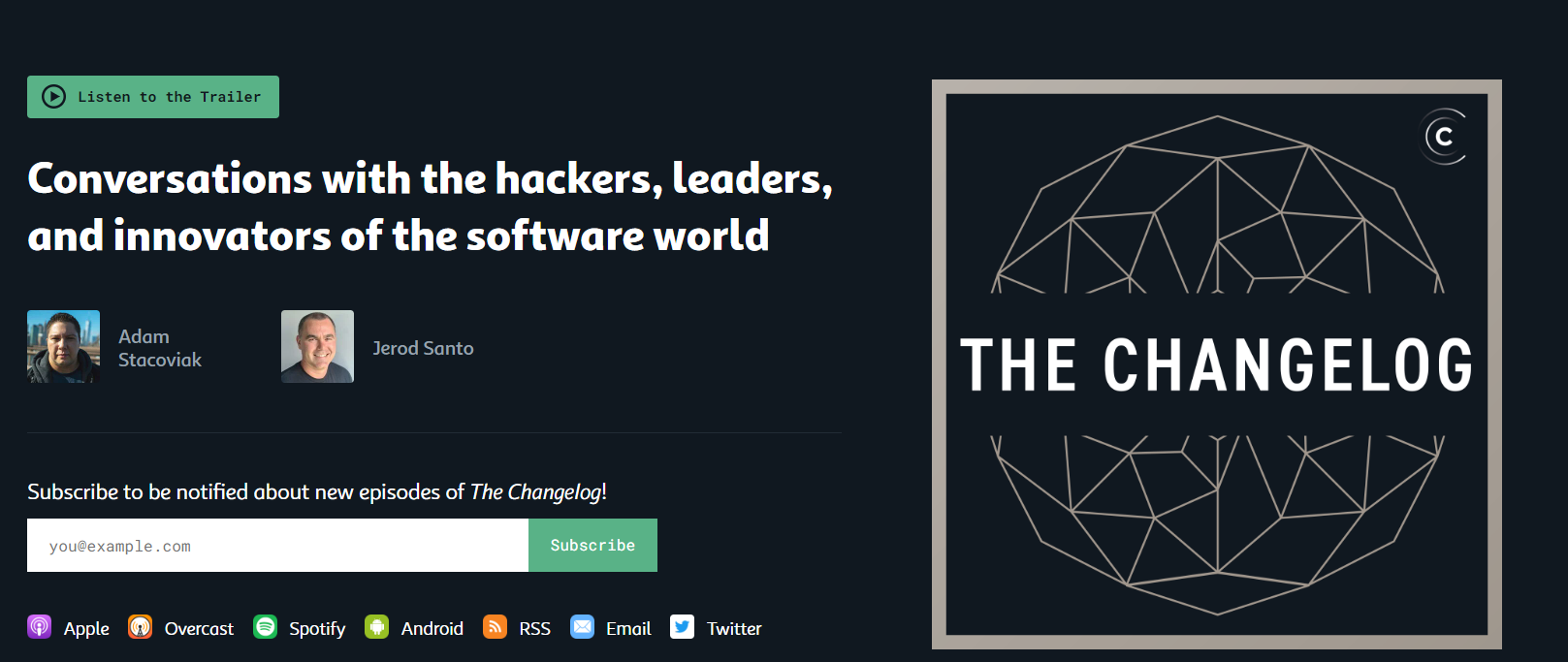 Screenshot of The ChangeLog podcast