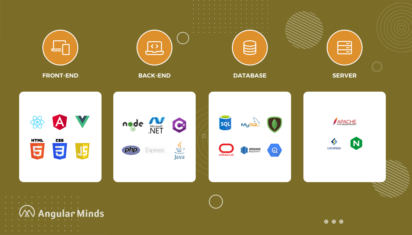 Different tech stacks in web development
